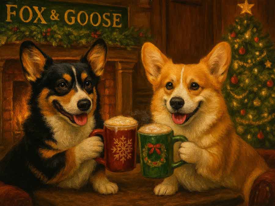 Christmas Day Drinks 2025 at the Fox and Goose Inn Parracombe Exmoor Devon