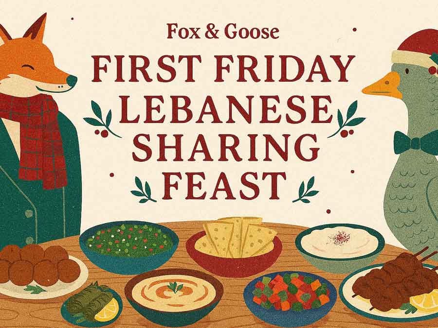 Lebanese Food Night December 2025 at the Fox and Goose Inn Parracombe Exmoor Devon